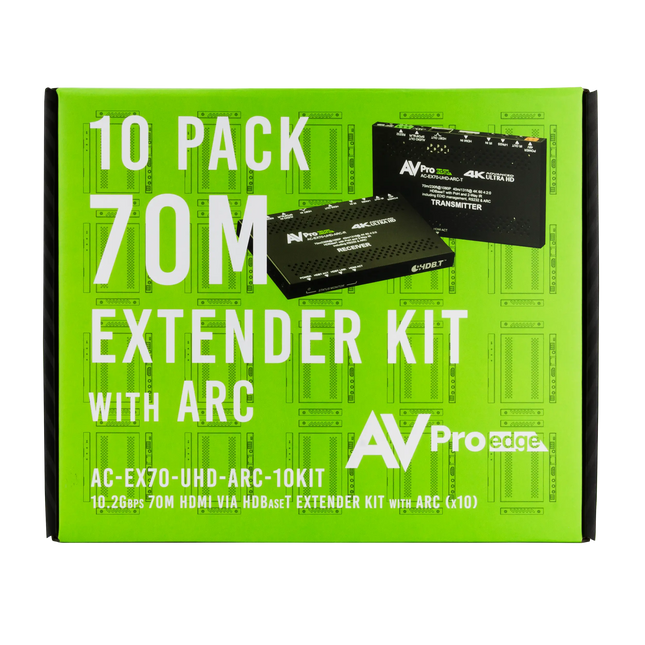 10 Pack of AC-EX70-UHD-ARC-KIT HDMI Extenders