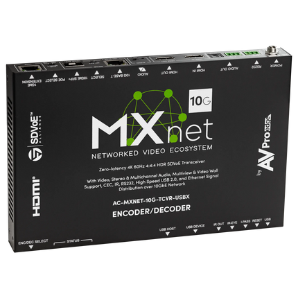 MXNet 10G SDVoE Transceiver with Icron Technologies, the ExtremeUSB®