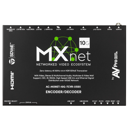 MXNet 10G SDVoE Transceiver with Icron Technologies, the ExtremeUSB®